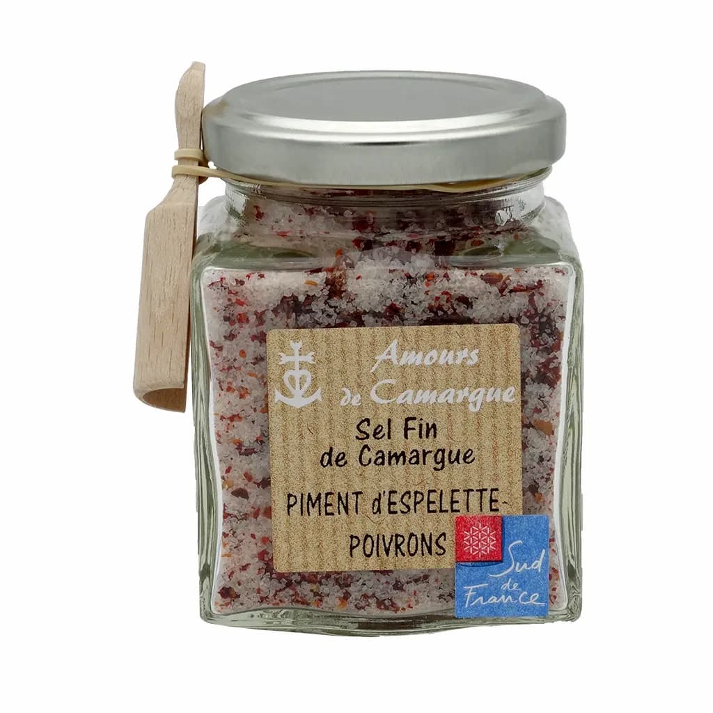Pot carré sel fin piment d'Espelette et poivrons 200g