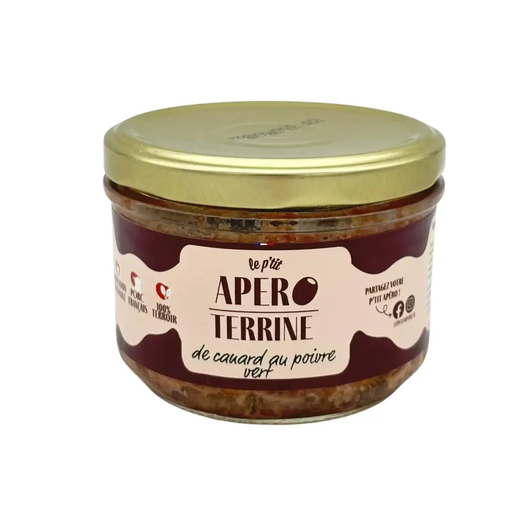 Terrine de canard au poivre vert 180g