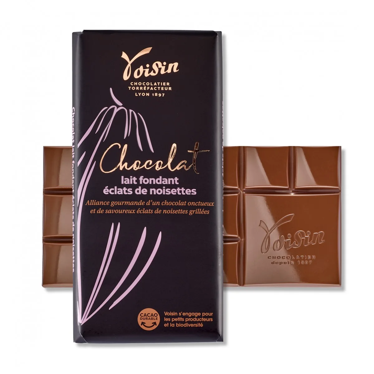 Tablette chocolat lait noisette 100g